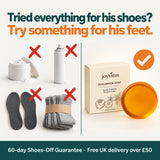 Powder, spray, insoles and socks all work on the shoe; the foot bar works on the foot